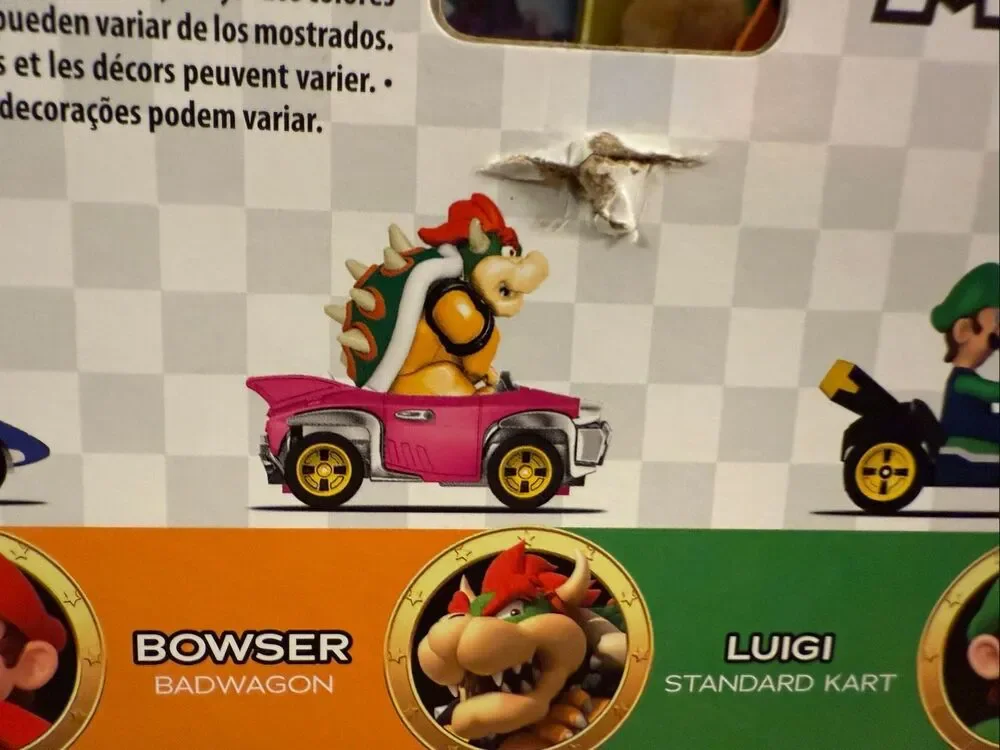 Hot Wheels Mario Kart Die-Cast Vehicles Mario Bowser Luigi Bowser Jr 4-Pack New